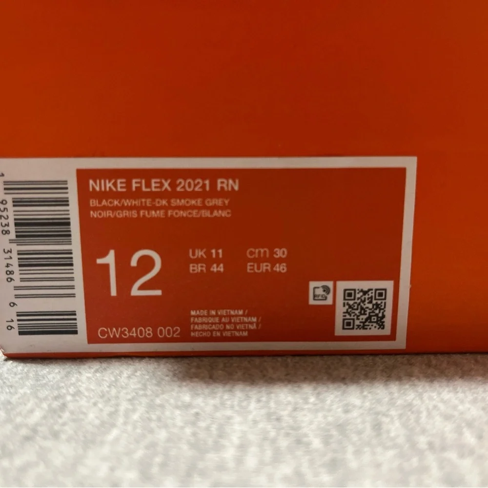 Nike Flex 2021 RN Black White Smoke Grey Men's Running Shoes Size 12 CW3408-002​ - Picture 11 of 11